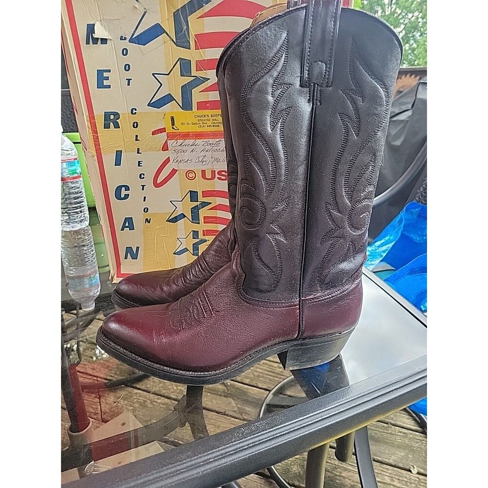 Vintage Zodiac COWBOY Boots Made in USA WITH BOX SIZE 7 D